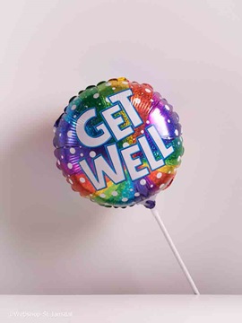 Mini loon Get well rond