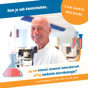 Inloopavond laboratorium voor analisten klinische chemie en analisten medische microbiologie (in opleiding) Inloopavond laboratorium voor analisten klinische chemie en analisten medische microbiologie (in opleiding)